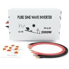 2000W Power Inverter Pure Sine Wave 12V Solar Home Car Truck RV Off Grid System