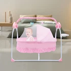 Foldable Electric Bluetooth Baby Swing Cradle Bassinet Rocking Crib Infant Bed