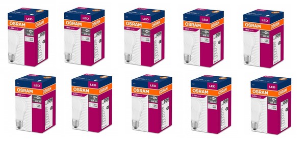 10X Osram Led GlüHlampe Daylight E27 8,5W=60W 6500K Taglicht Eek:G(Spekt-A-G)-image