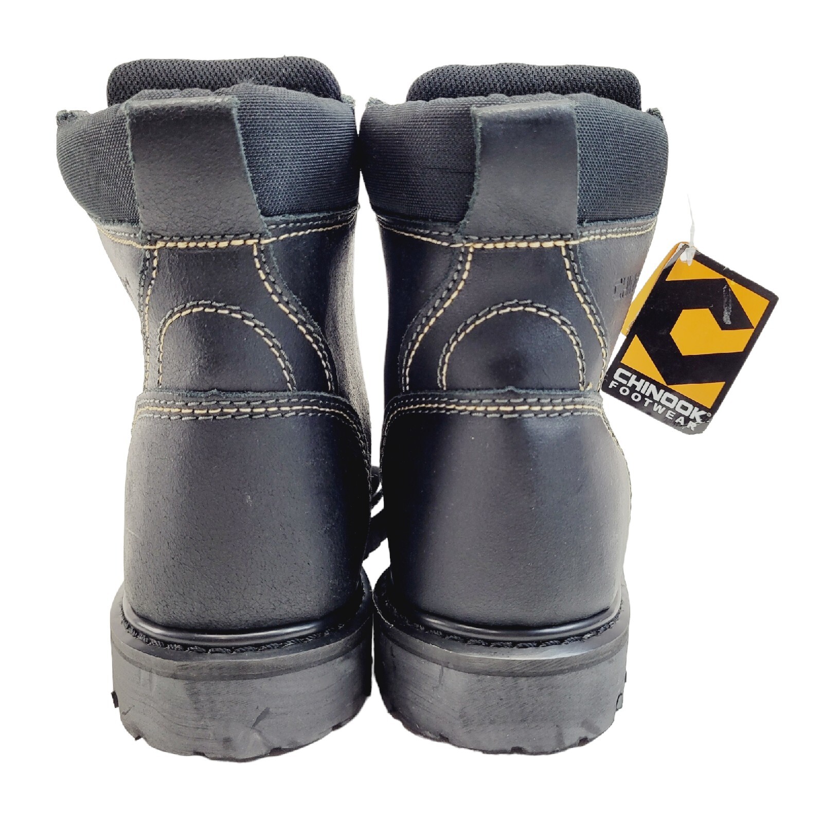 Chinook Oil Rigger Black Leather Steel Toe Safety Work Boots Mens Sz 8 Womens 10 eBay