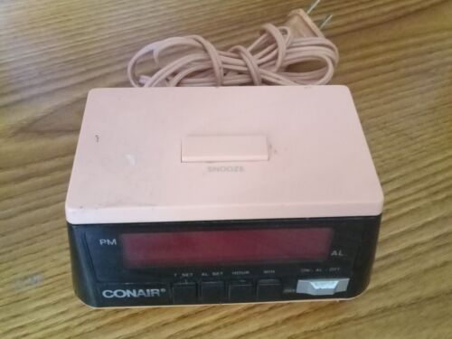 Vintage Retro Pink Conair Alarm Clock - Afbeelding 1 van 9