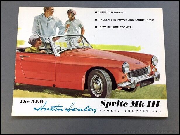 1965 1964 Austin Healey Sprite Mk III Vintage Car Sales Brochure Catalog