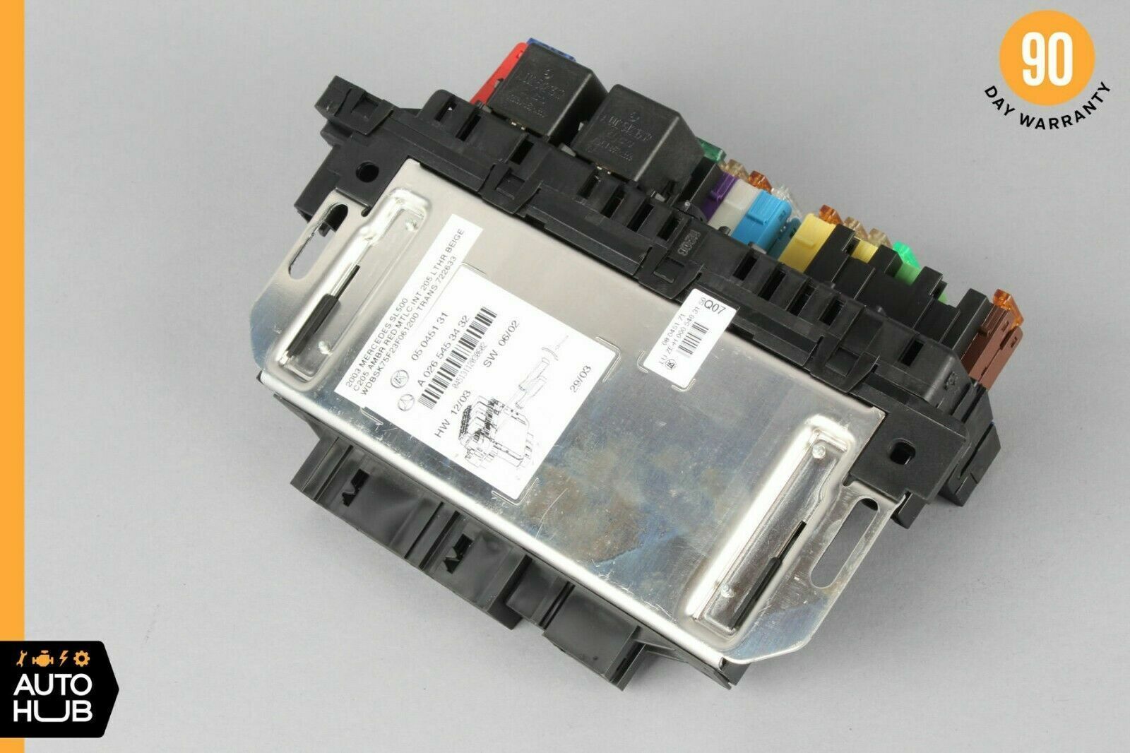 03-12 Mercedes R230 SL500 SL550 SL55 AMG Rear SAM Fuse Box Relay Module OEM