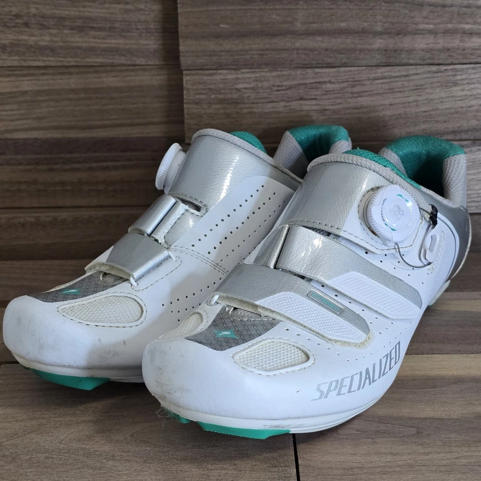 Zapatos para mujer Specialized Ember Road blanco/verde esmeralda talla EU 39,5 US 8,5 Foto 3 de 4