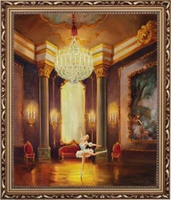 Prof. Arthur Muller, Vienna 1959 - Ballet Flats IN The Palace Oil On Canvas