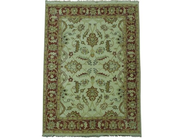 New Perfect 5 x 7 ft Living Room Rug Ivroy-Red Hand-knotted Clearance Rugs SALE
