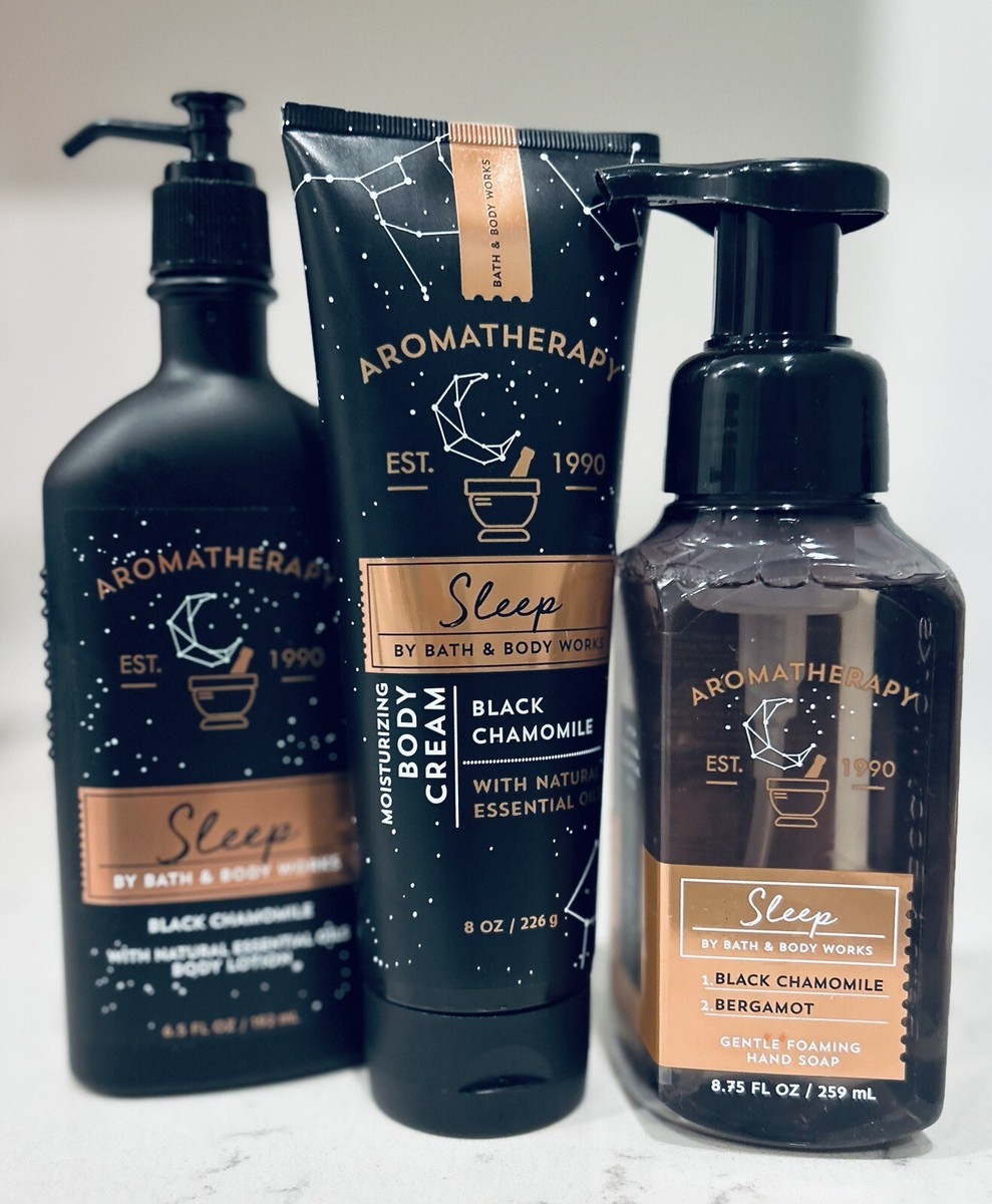 Set of 3*BBW Aromatherapy Black Chamomile:body lotion,body cream