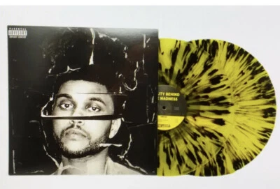 The Weeknd Beauty Behind The Madness 2-LP Black Splattered Yellow Vinyl Cover NM