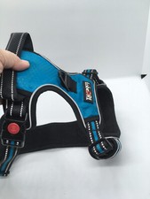 TobeDRI No Pull Dog Harness Adjustable Reflective Easy Control Blue Large