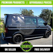 ROOF RAILS BARS BLACK RACK BAR FITS VW TRANSPORTER T5 T6 SWB 2003-2019