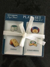Boston Warehouse Plate Sheese  set of 4, size: 6,5”