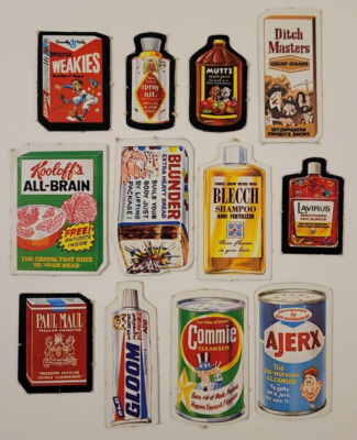 Very Rare WACKY PACKAGES Vintage DIE CUT CARD BOARD CUT-OUTS Set 12 NM /  Sticker | eBay