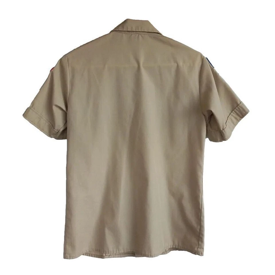 Camisa grande vintage OFICIAL Boy Scouts of America juvenil con botones y logotipo VER Foto 2 de 4