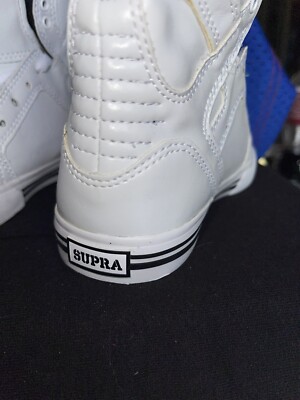 Supra Kids Size 10 White High Top New No Box | eBay