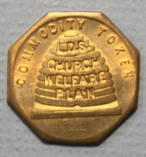 Salt Lake City Utah LDS Church Commodity Token Good  25c Not Transferable 25mm