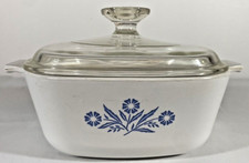 Vintage Corning Ware Blue Cornflower 1 1/2 QT Casserole Dish P-1 1/2-B w/A7C lid