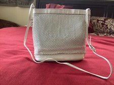 Whiting And Davis Vintage White Purse