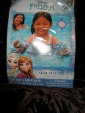 NEW by DISNEY, FROZEN ARM FLOATS, INFLATES TO 5.8" 14.7CM AGES 3 , SWIMMING