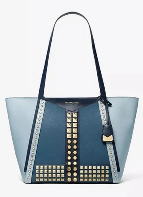 MICHAEL Michael Kors, Bags, Michael Michael Kors Whitney Large Studded  Saffiano Leather Tote Bag