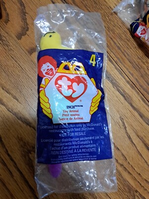 1998 McDonalds TY Beenie babby Inch Happy Meal Toy - figurine  #4 NEW (Tote PL)