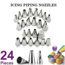 24 PIECES ICING PIPING NOZZLE TOOL SET BOX – CAKE CUPCAKE SUGARCRAFT DECORATING