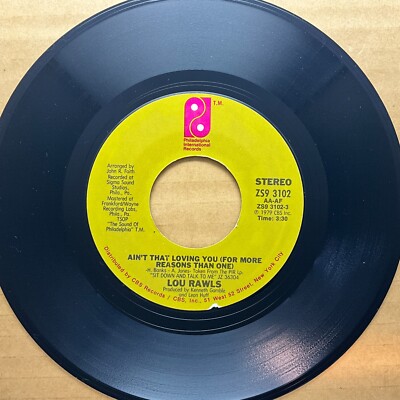 Lou Rawls, Ain't That Loving You (For More Reasons Than One), 7'' 45rpm, Vinyl NM
