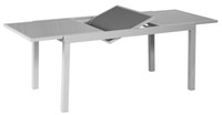 Merxx Gartentisch Ausziehtisch Eckig 160(220) X 90Cm Silber Sicherheitsglas Grau