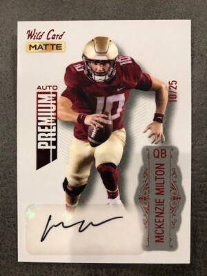 MCKENZIE MILTON 2022 Wild Card Matte Draft RED FOIL 10/25 AUTO 10