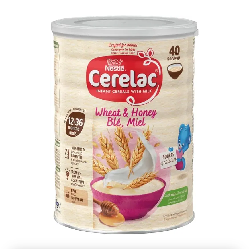 Nestle Cerelac - Infant Honey & Wheat Cereals with Milk From 12 Months - 1 kg