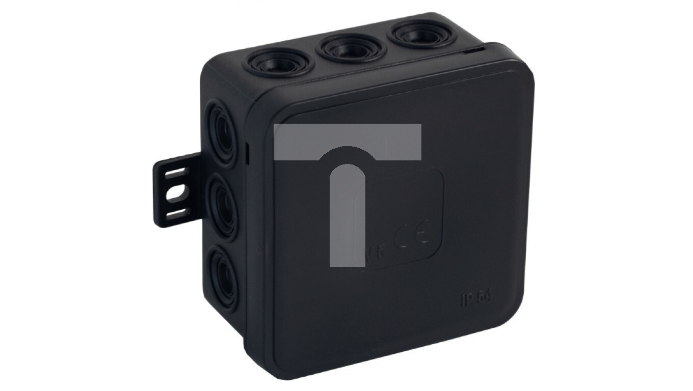 Box n/t CLICK, IP54, 12 bushings, 85x85x41mm, black, OR-JB-13803/B /T2UK