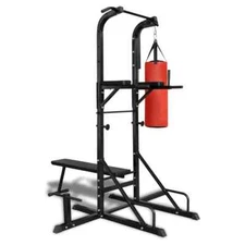 Power Tower with Sit-up Bench and Boxing Bag vidaXL
