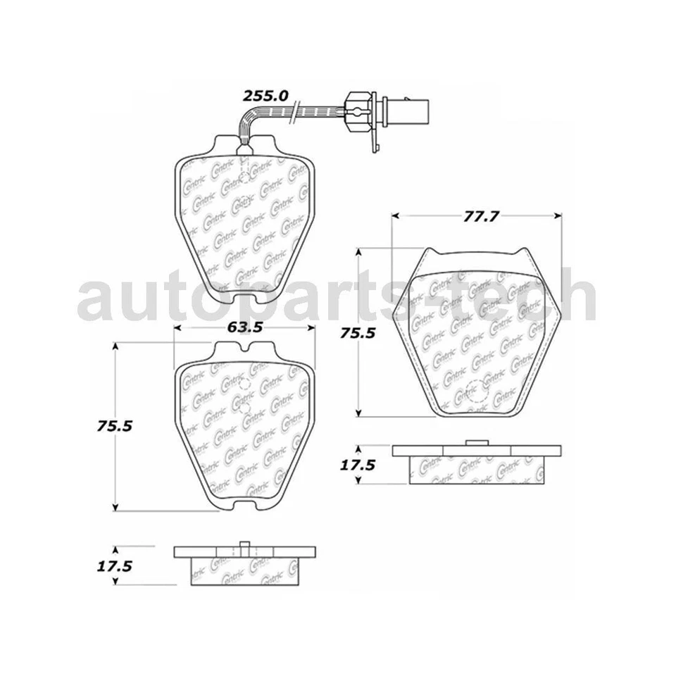 Juego de pastillas de freno delanteras traseras centradas para Audi A6 Quattro 2000 2001 2002 2003 2004 Foto 3 de 4