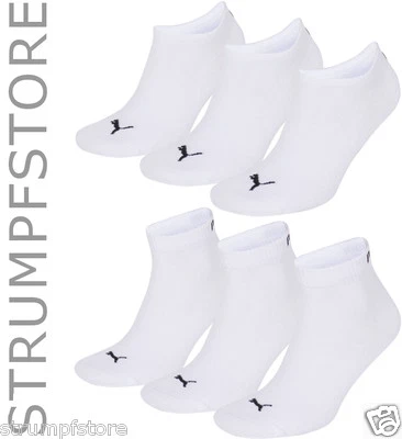 PUMA Sneaker Quarter Socken Füßling 3 Paar Damen Herren UNISEX  white weiß (300) - Bild 1 von 4