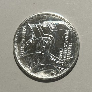 2003 Großbritannien 2 Pounds Britannia 1 oz./1 Unze Silber