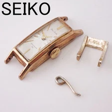 Seiko Fine Seiko 17J Hand-Wind Rectangular Watch EGP 20 Microns 1960s (Working)