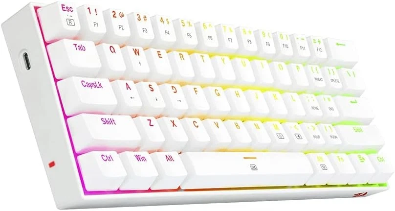 Redragon K630 Dragonborn White - 60% Mechanical Gaming Keyboard - Compact - 61 K - Image 4 of 4