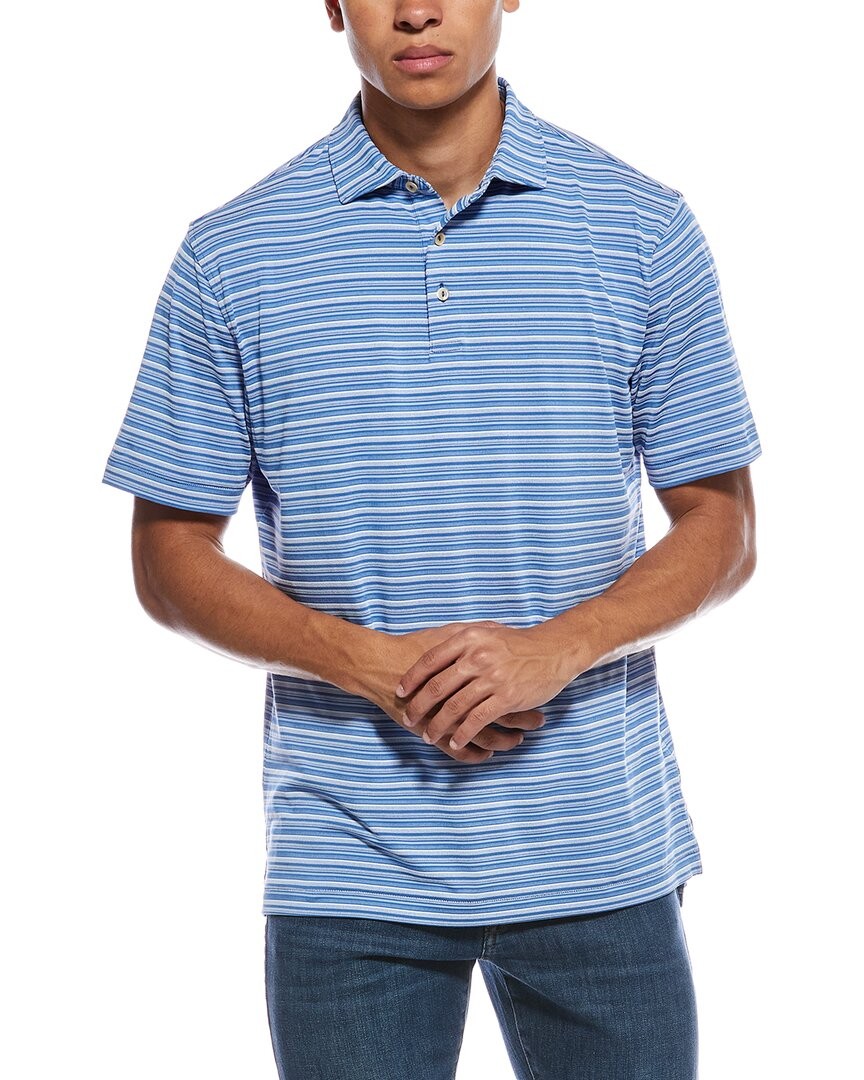 Peter Millar Atrium Performance Jersey Polo Shirt Mens Blue S 11990₽