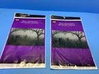 2 Halloween Graveyard Scene Wall Cover 42x72 Plastic Backdrop Haunted House Deco