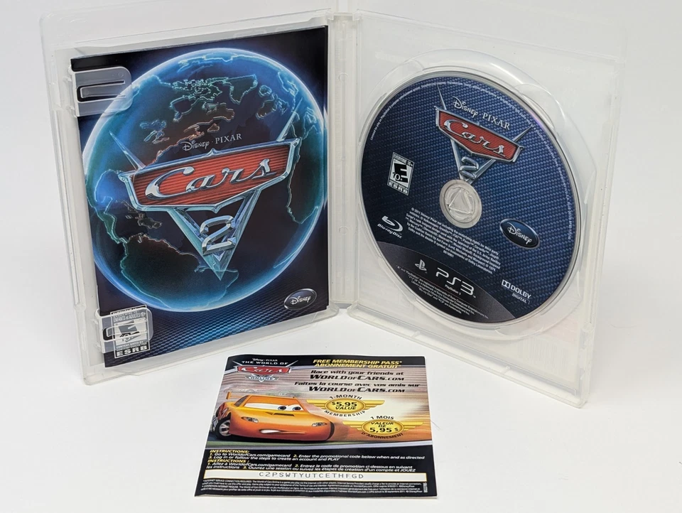Cars 2 (Sony PlayStation 3 PS3, 2011) - CIB W/ Reg Card - Image 3 of 3