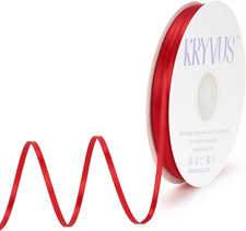 Red Ribbon - Satin Ribbon 1/8 Inch X Continuous 100 Yards - Double Faced Thin Ri