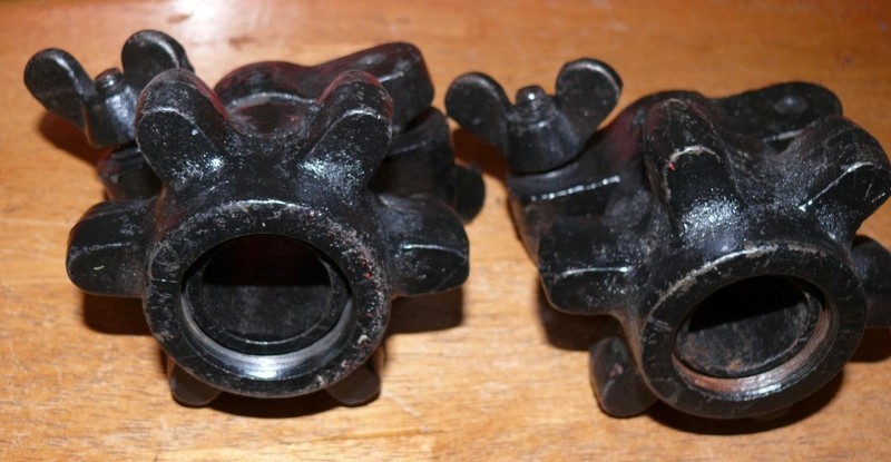 Set of 2 Vintage DP 1 inch 1" Spin Lock Collars Good Condition