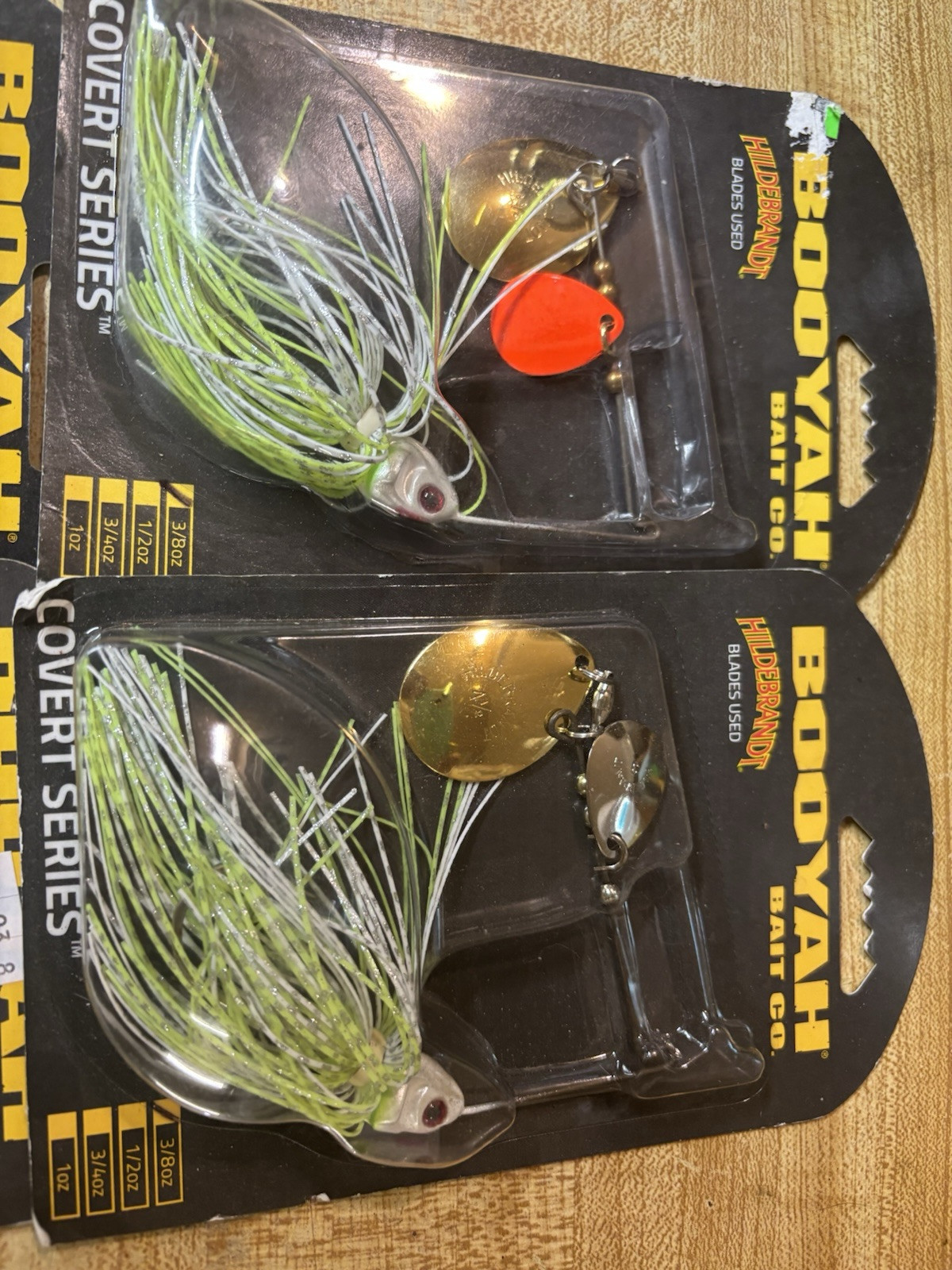 4 Booyah Covert 3/8oz Spinnerbaits Double Colorado Asst. - Image 5