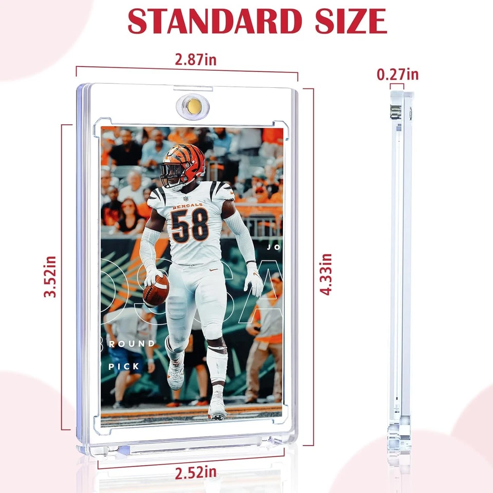 10 PCS Magnetic Trading Cards Holders - 35PT Hard Cards Sleeves Case for MTG - Image 4 of 4