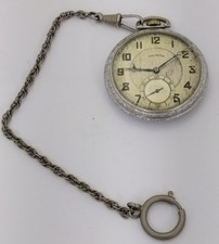 Vintage 1924 Illinois Pocket Watch Grade 274 Size 12s, 21 Jewels RUNNING