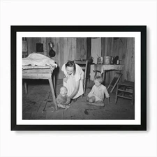 Interior Of House Without Windows,  Framed Wall Art Poster Canvas Print Picture