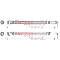 2X Metzger BremsschlÄUche Hinten AM Bremssattel Beidseitig Passend FÜR Ford