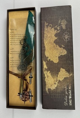 Dolin Youpin 1502 World Map Series Steam Punk Feather Quill Pen Additional Tips 