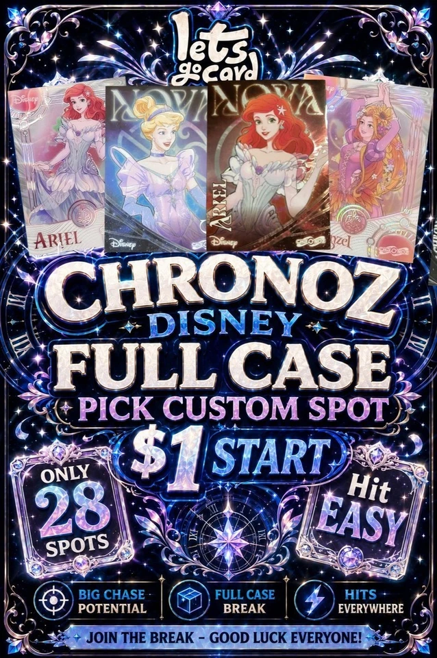 CHRONOZ DISNEY FULL CASE | CASE#1 BIDDING NOW | CASE#2 LIVE BID | GIVEAWAY