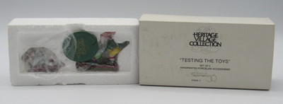 Dept 56 Testing the Toys Set of 2 Heritage Village Accessories in Box