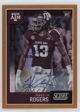 2020 Score Rookies 1st Down Signatures 3/10 Kendrick Rogers #384 Auto 0t08